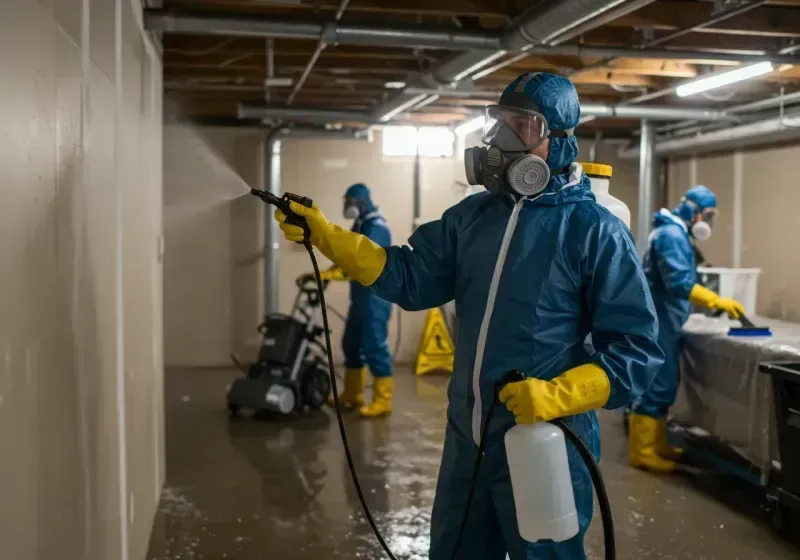 Basement Sanitization and Antimicrobial Treatment process in Spring Hill, FL